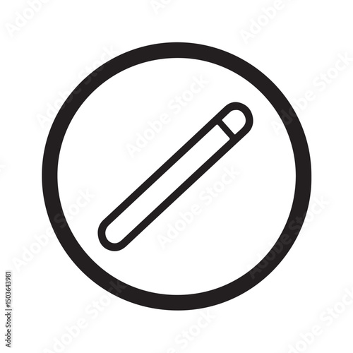 Smoking room symbol vector icon. Clean and simple design, suitable for signs, websites, apps and public health materials isolated on white background.