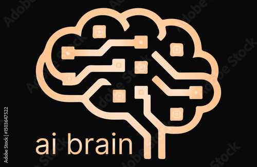 artistic, minimalist, digital, geometric brain symbol, clean lines, stylized, architectural, simplistic, modern, sophisticated, abstract, logo design.
