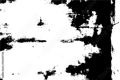 Grungy Distressed Wall Texture with Black and White Erosion Effects