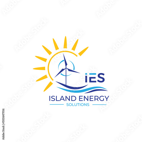 Modern wind energy logo featuring stylized turbine blades and clean lines, ideal for renewable energy companies, eco-friendly brands, and sustainability-focused businesses.
