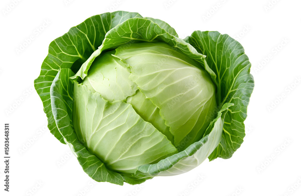 Fototapeta premium cabbage isolated on white background, full depth of field