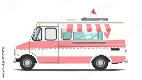 Ice Cream Truck Full-Side View