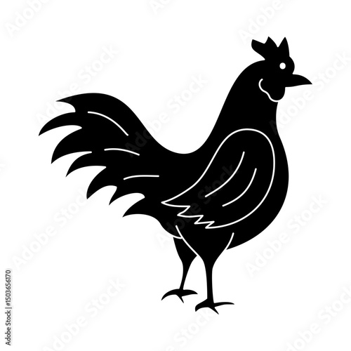 Chicken Icon Glyph