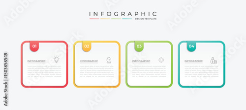 infographic design with 4 options or steps. Infographics for business concept. Can be used for presentations workflow layout, banner, process, diagram, flow chart, info graph, annual report.