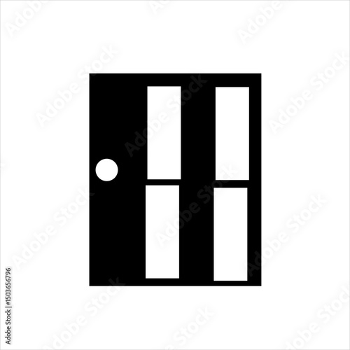 black and white door with open door