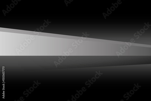 3d rendering of beauty blank minimal interior space, sharp light and shade, for elegant design concept display, futuristic product showcase, object presentation background, or blank studio mockup.
