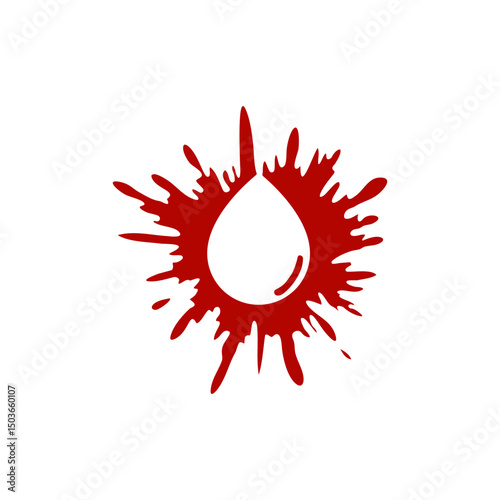 Blood Splatter Drop Icon