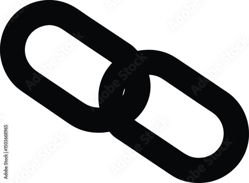 Chain vector illustration silhouette, Chain black silhouette, Chain shape silhouette pattern, vector design