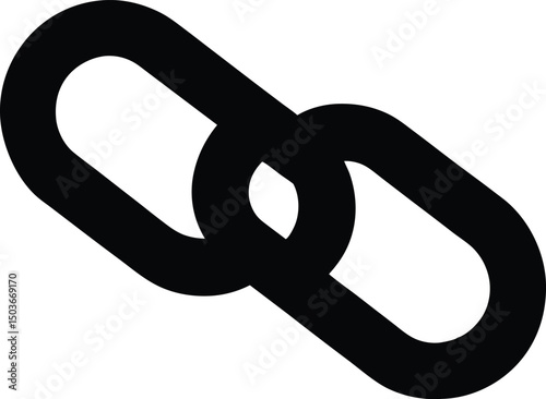 Chain vector illustration silhouette, Chain black silhouette, Chain shape silhouette pattern, vector design