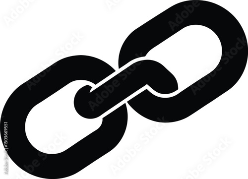 Chain vector illustration silhouette, Chain black silhouette, Chain shape silhouette pattern, vector design
