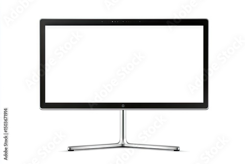 Modern computer monitor with blank screen.