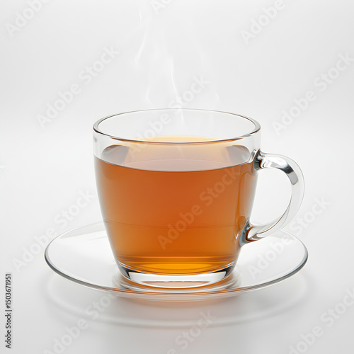 Hot Tea in Glass Cup
