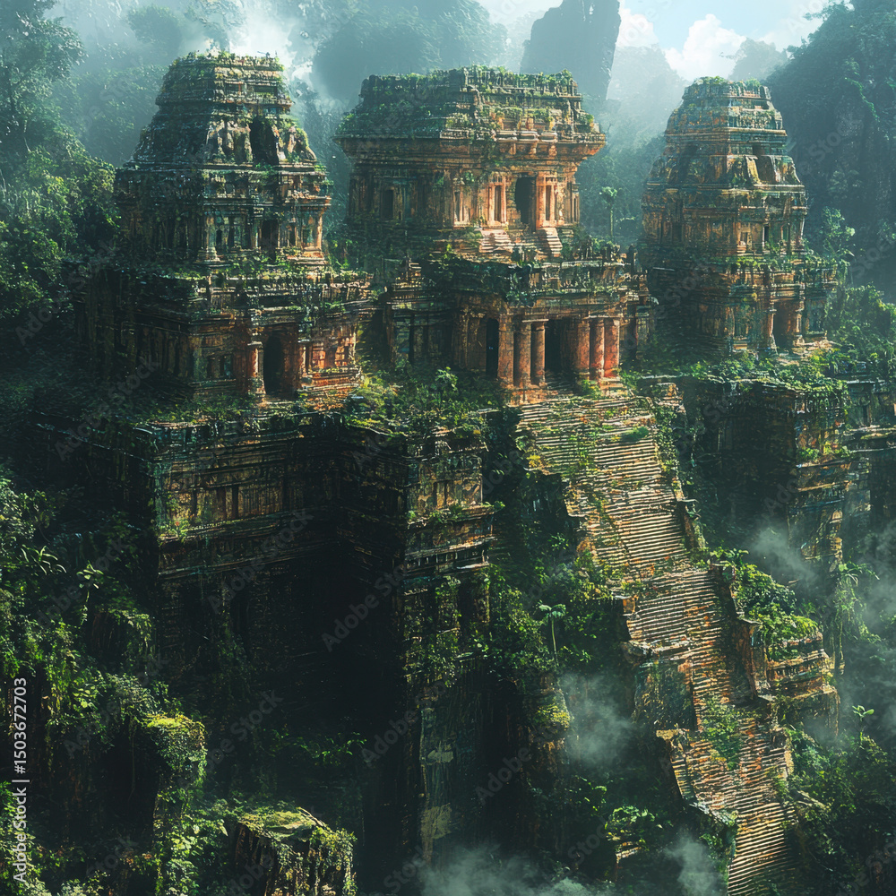 Fototapeta premium Large group of ruins.