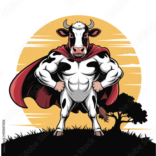 Black and white cartoon vector illustration of a farm animal bull or cow head, isolated for dairy or beef agriculture