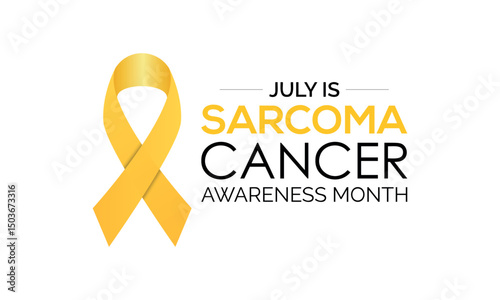 Sarcoma Cancer Awareness Month banner design template. Celebrated in july. Vector illustration. Eps 10.