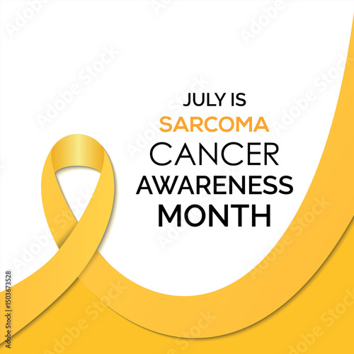 Sarcoma Cancer Awareness Month banner design template. Celebrated in july. Vector illustration. Eps 10.