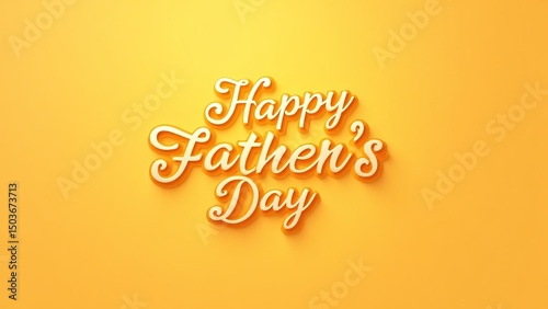 Light orange Father's Day typography: warm orange-yellow gradient 