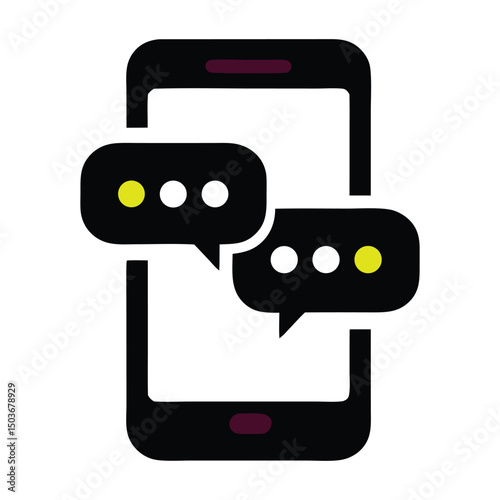 Mobile Messaging App Icon against white background
