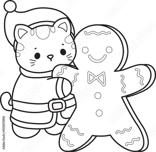 Lineart of a bunch of cute cat with various activities.
Outline ofkKawaii animal kitty for scrapbook and sticker.
