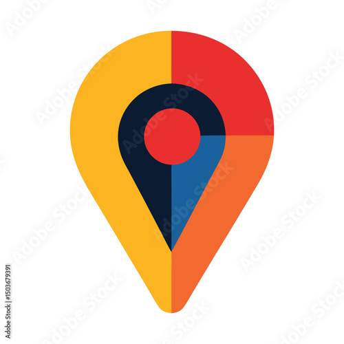 Location Pin Map Icon Design Icon against white background