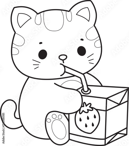 Lineart of a bunch of cute cat with various activities.
Outline ofkKawaii animal kitty for scrapbook and sticker.