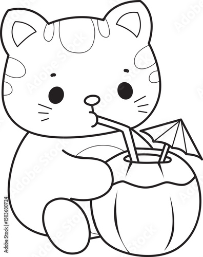 Lineart of a bunch of cute cat with various activities.
Outline ofkKawaii animal kitty for scrapbook and sticker.