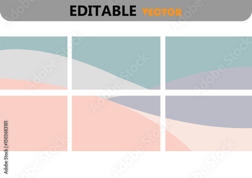 Abstract pastel color blocks background design