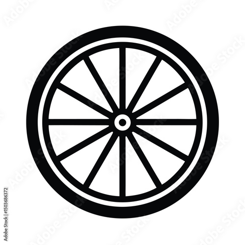 bicycle wheel icon vector illustration