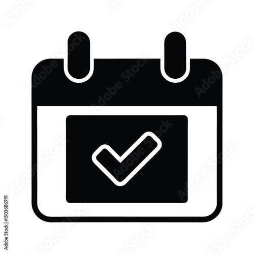 calendar checkmark icon vector illustration