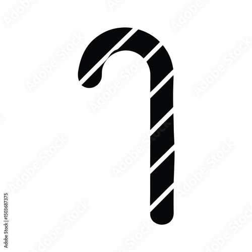 candy cane icon vector illustration