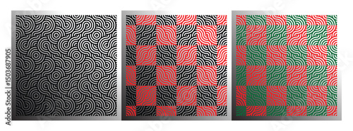 set of seamless pattern vector eps 10