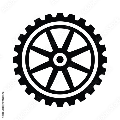 clockwork wheel icon vector illustration