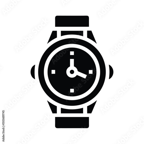 dual time watch icon vector illustration