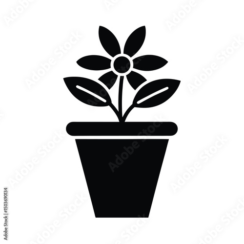 flower pot icon vector illustration