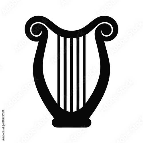harp icon vector illustration