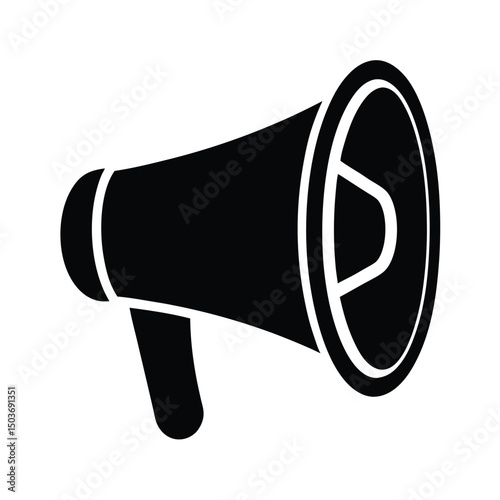 loudspeaker notification bell icon vector illustration