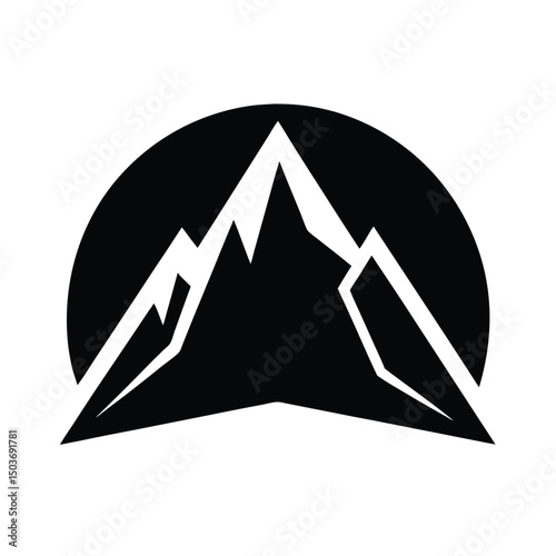 mountain peak icon vector illustration