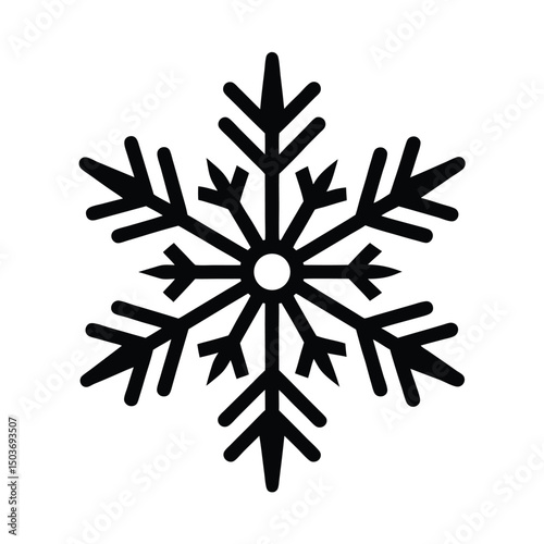 snowflake detail border icon vector illustration