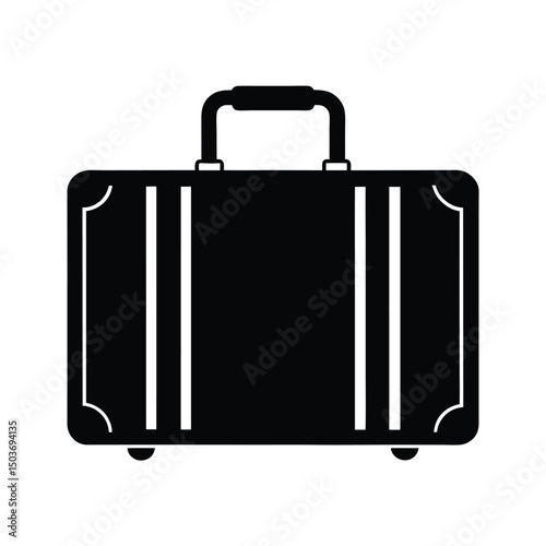 suitcase travel icon vector illustration