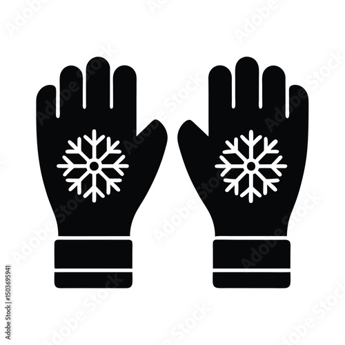 winter gloves icon vector illustration