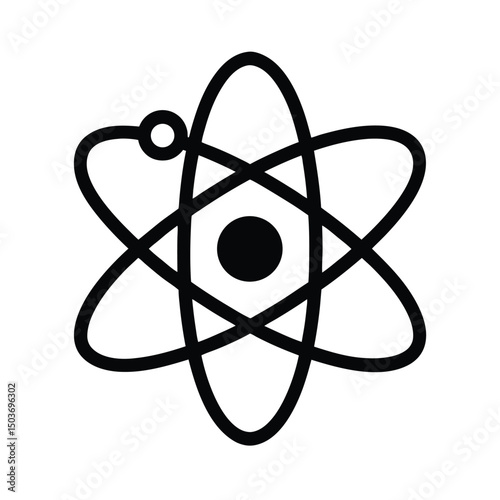 atom model icon vector illustration