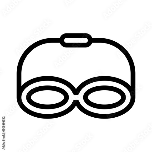 swim goggles line icon