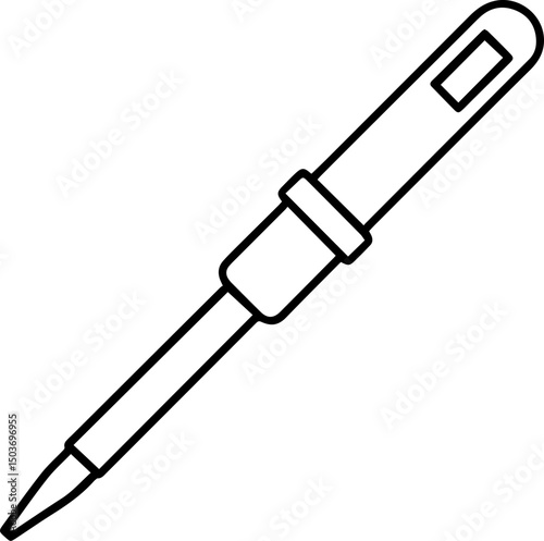 doctor knife outline vector and illustration, coloring book page