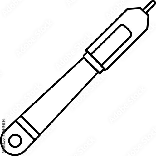 doctor knife outline vector and illustration, coloring book page