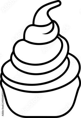 shaving cream outline vector illustration, coloring book page line art	
