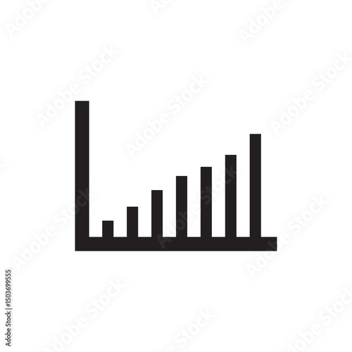 black line graph icon
