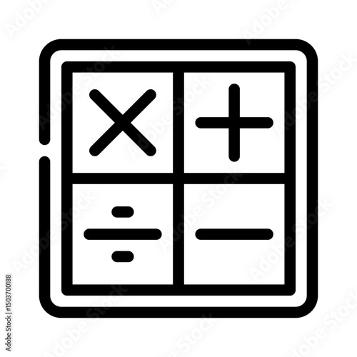 math education line icon