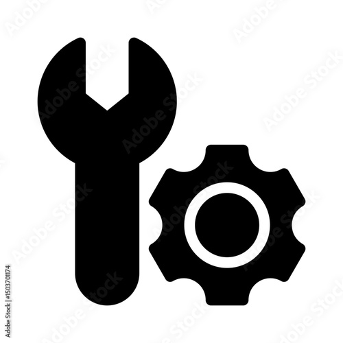mechanical engineering glyph icon