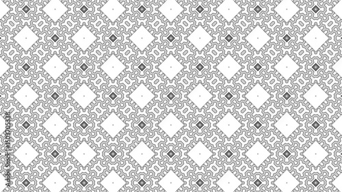 Geometric abstract floral repeat seamless pattern design for home decor and textile design.
