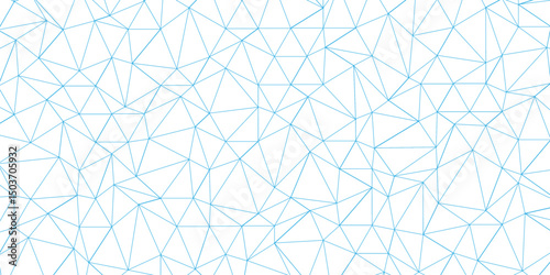 Abstract of simple BLUE line triangle pattern geometric background .white background creative and geometric shape with white luxury pattern .BLUE and white geometric background with low poly triangle